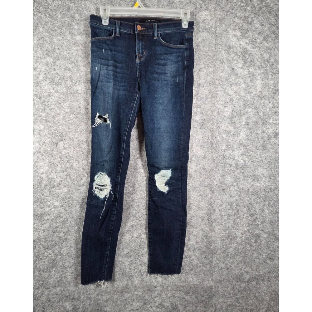 J. Brand Women's Distressed Skinny  Fit Jeans Blue Size 25